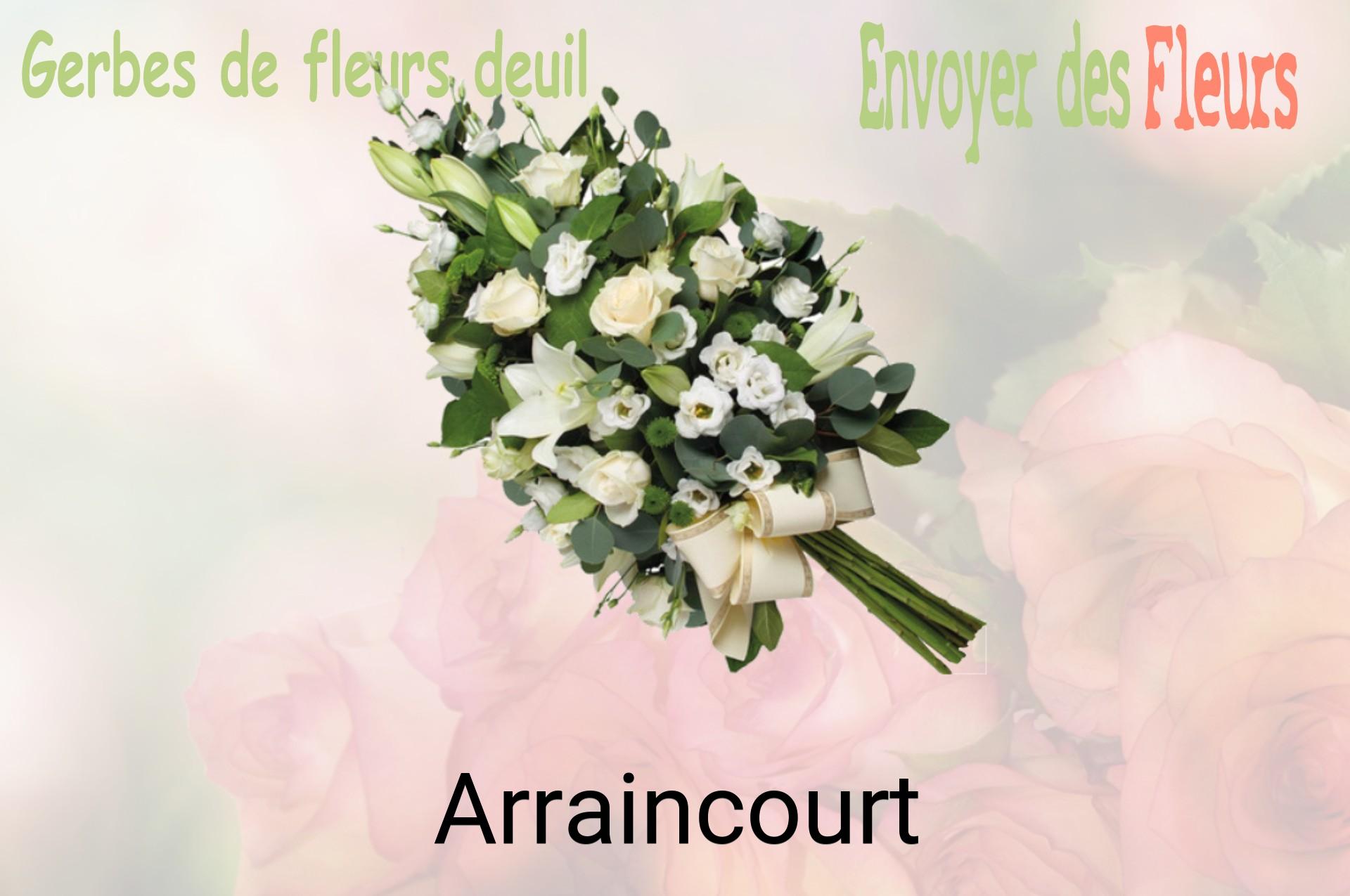 Gerbe de fleurs de deuil livrée à Arraincourt